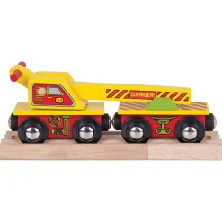 Vagón con grúa - Bigjigs Toys