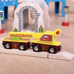 Vagón con grúa - Bigjigs Toys