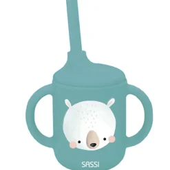 Vaso con pajita de silicona Munchy el oso - Sassi Junior