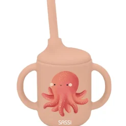 Vaso con pajita de silicona Slurpy el pulpo - Sassi Junior
