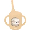 Vaso con pajita de silicona Gnawy el perezoso - Sassi Junior