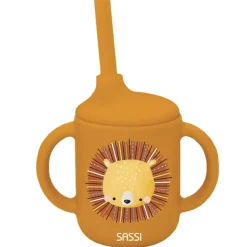 Vaso con pajita de silicona Chompy el león - Sassi Junior