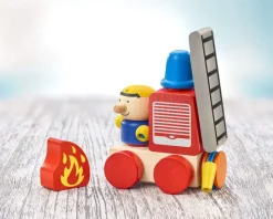 Vehículo de bomberos, con velcro 7 piezas - Selecta