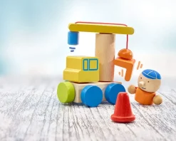 Vehículo de construcción, con velcro 8 piezas - Selecta