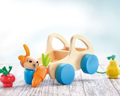 Vehículo de madera para tirar - Selecta