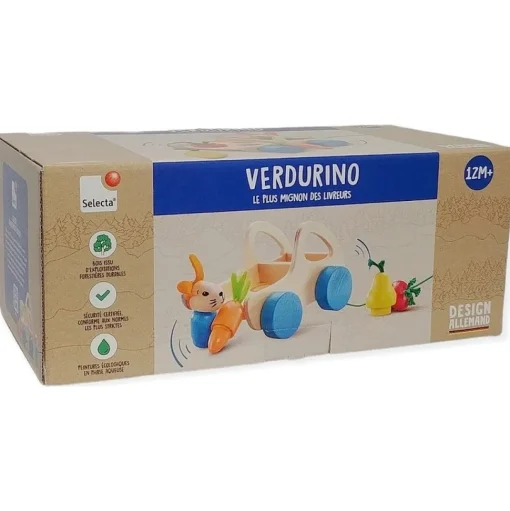 Vehículo de madera para tirar - Selecta