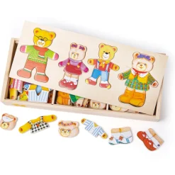 Vestir a la familia oso - Bigjigs Toys