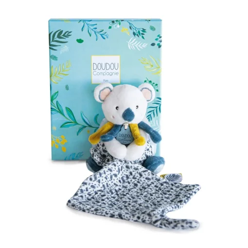 Yoca el koala de peluche con manta - Doudou et Compagnie