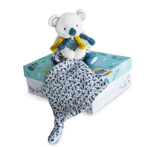 Yoca el koala de peluche con manta - Doudou et Compagnie
